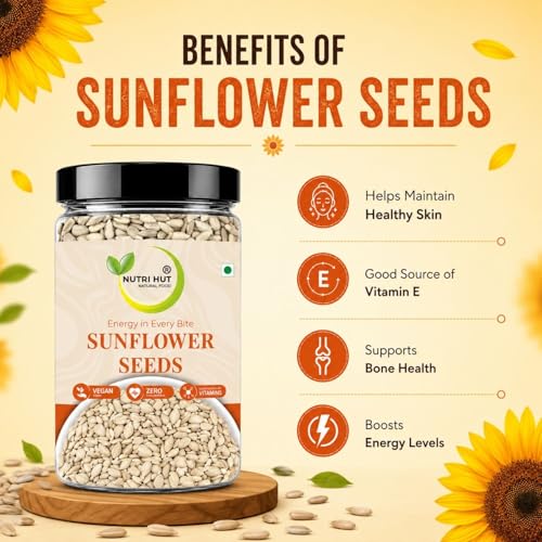 Image of Nutri Hut Seeds Combo Pack of 4 - Flax, Sesame, Pumpkin & Sunflower Seeds | 200g Each | Raw & Natural | Rich in Omega-3, Protein & Fiber | Ideal for Snacking, Salads & Healthy Recipes (200g x 4)