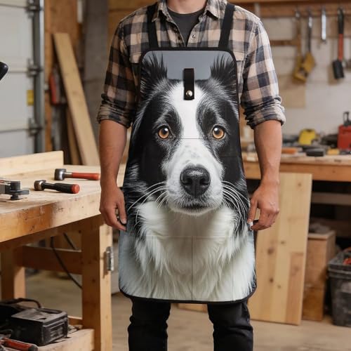 Delantal Border Collie multipropósito para hombres y mujeres miniatura 5