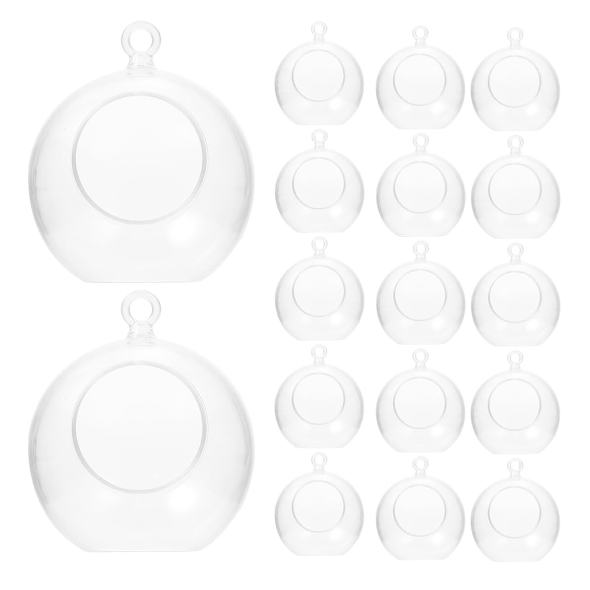 GALPADA Bolas de Navidad Transparentes Rellenable de Plástico Huecas de 8 CM 20 Unidades Adornos Colgantes para Decoración de Fiestas Bodas Cumpleaños y Árbol Navideño