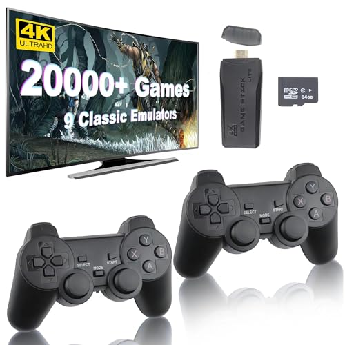 Doppio controller wireless da 2,4 GHz: il nostro controller wireless retrò è dotato di due controller wireless da 2,4 GHz, senza limitazioni di cablaggio. Potrete giocare con amici e familiari comodamente seduti sul letto o sul divano.