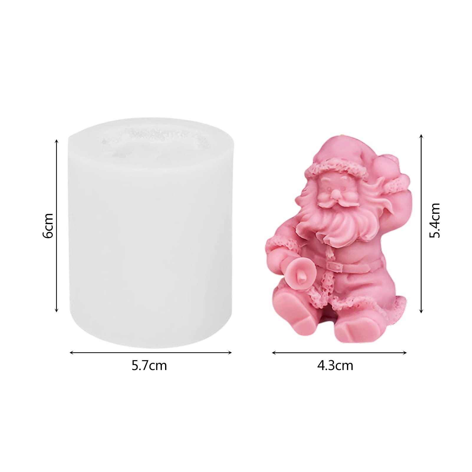 Amazon.co.jp: シリコンモールド クリスマス 坐るサンタクロース