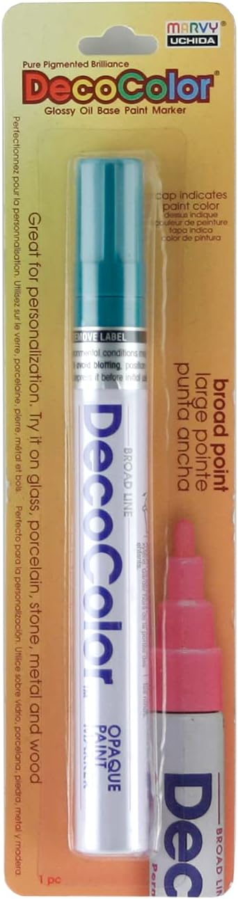 Uchida 300-C-73 Marvy Deco Color Broad Point Paint Marker, Teal