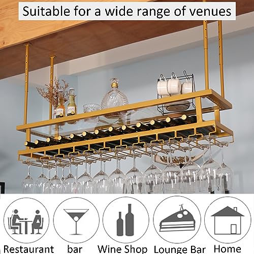 Support à verres à vin suspendu réglable : la solution anti-encombrement pour votre cave - 7