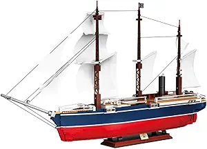 BDYDT Steam Sailboat Set Endurance Steam Sailor Mini Building Blocks Set(1687PCS) Building Set Model Toys Gifts for Kid and Adult,Interesting Gifts for Ship Enthusiasts
