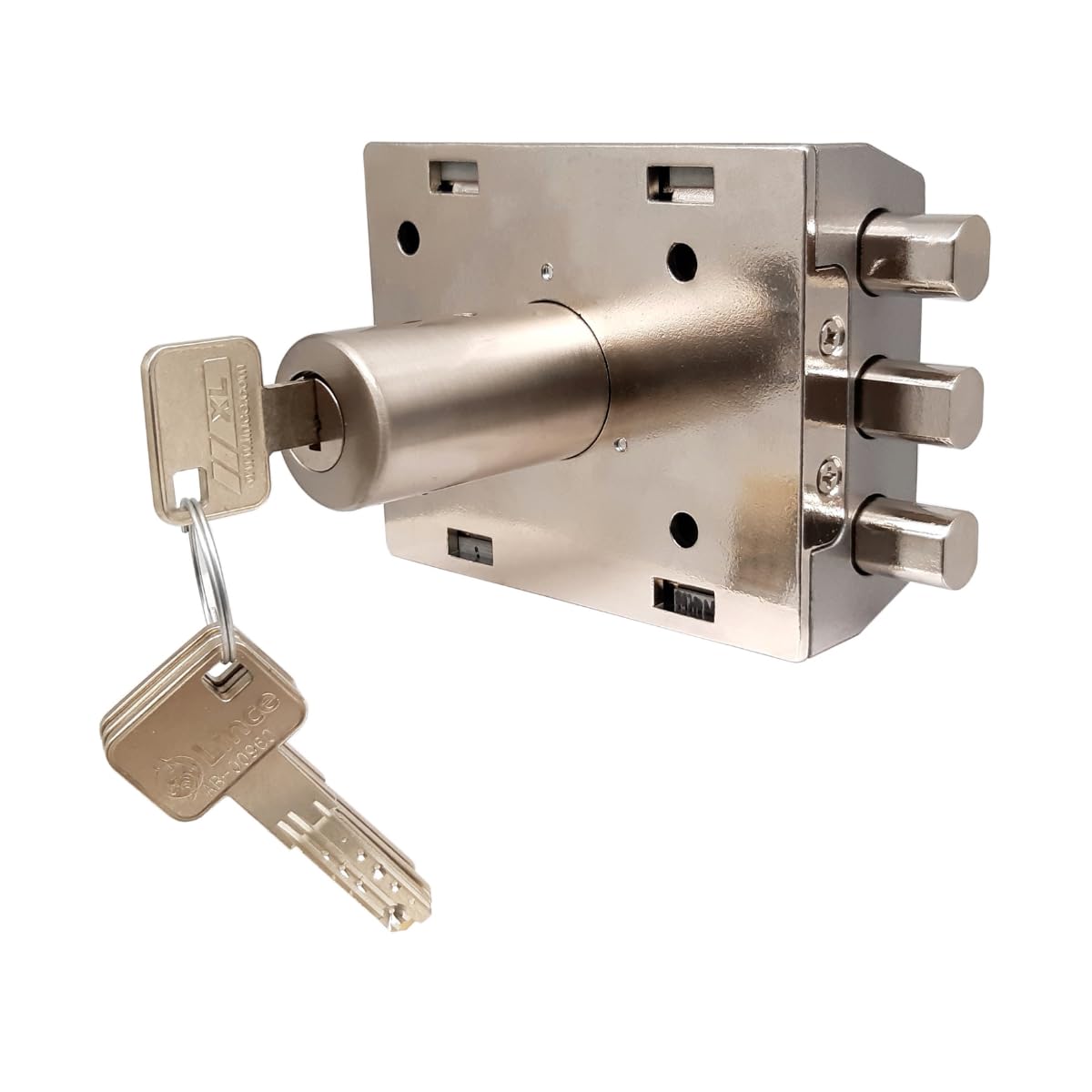Lince SMARt7930 Cerradura inteligente para puerta – Cerrajo con alarma de 100 dB, control por aplicación, control remoto y llave reversible de alta seguridad – Recargable por USB-C – Color Oro