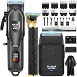 HIENA PRO Hair Clipper Set for Men, Cordless Foil Shaver, USB Charging