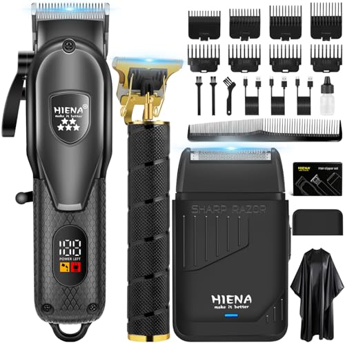 Cortadora de pelo HIENA PRO para evitar irritaciones con cuchilla tipo R y afeitadora eléctrica