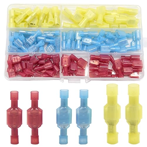 Yosawo 320 Stück Kabelschuhe Elektrische Steckverbinder Flachstecker Quetschverbinder Set für 0,5-6 mm² Elektrischen Draht(NLGM)