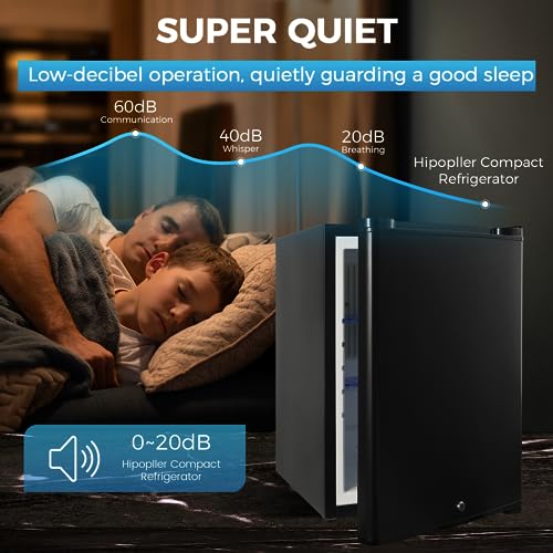 Compact Refrigerator, 1.42 cu.ft 110V Quiet Mini Fridge, Reversible Door with Lock, Energy Efficient Beverage Cooler for - Additional View