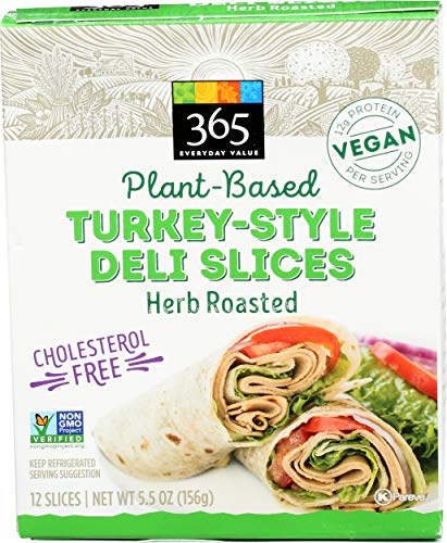 365 Everyday Value, Plant-Based Turkey-Style Deli Slices, Herb Roasted, 5.5 oz