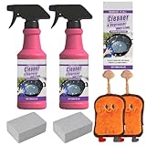 Fast-Acting Heavy-Duty Grill Degreaser Spray, BBQ Cleaner for Gas, Charcoal & Smoker Grates, Leak-Proof 4 Fl Oz Travel Size (2pcs)