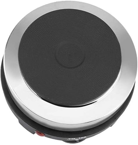 Miniatura 7 de Maxmartt Mini estufa eléctrica, placa caliente redonda de 500 W, quemador portátil de encimera para hervidor de vidrio de cerámica, placa de cocina