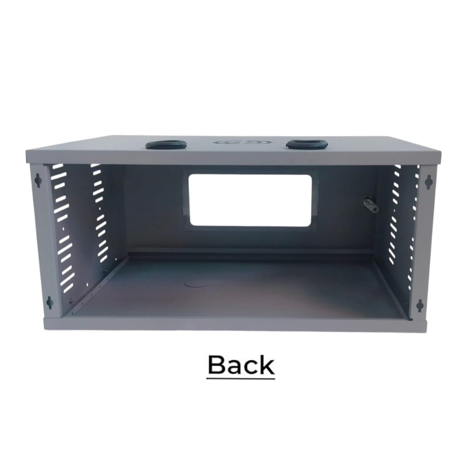 USEWELL 4U Metal Rack for DVR/NVR/Network Switches – Lockable, Glass Front, Ventilated with Top & Side Airflow, 2-Way Cable Management Holes – 260x550x400mm Secure Equipment Cabinet — Amazon image 6
