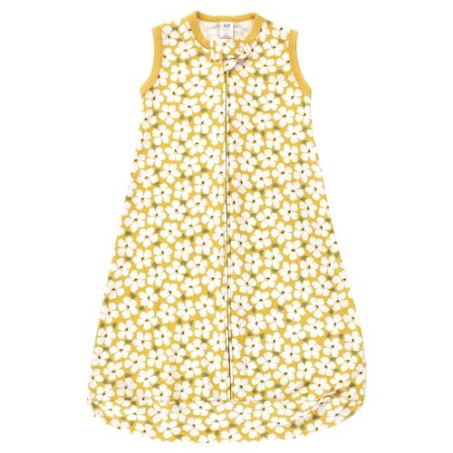 Image of Hudson Baby Unisex Baby Cotton Wearable Sleeping Bag, Sack, Blanket, Sage Floral Sleeveless, 3-9 Months