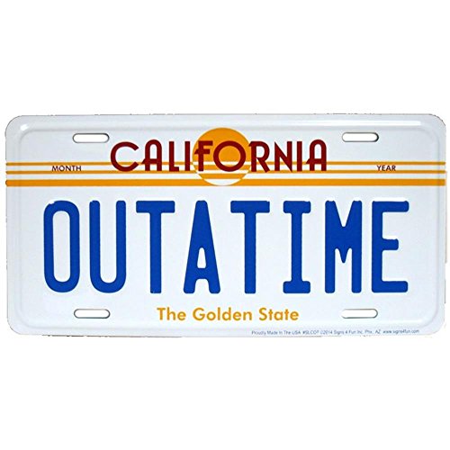 Signs 4 Fun Parody License Plate | Outatime | 12” x...