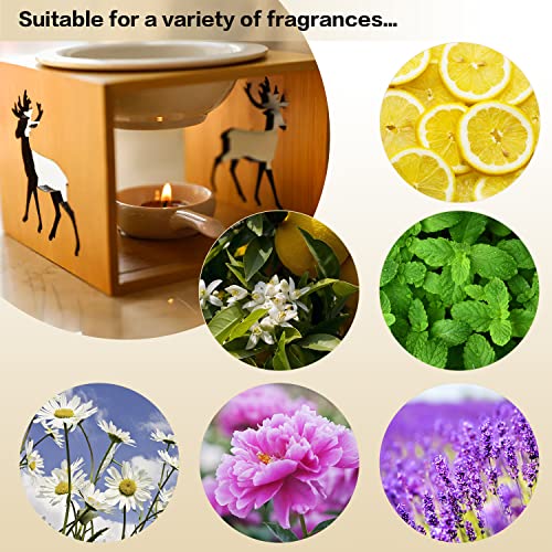 Wax Melt Warmer, Wooden Essential Oil Burner, Scented Wax Melt Burner With Bowl Candle Holder, Aromatherapy Aroma Burner Oil Diffuser Candle For Yoga Spa Home Bedroom Decor Gift (Deer) #TOP6