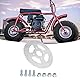 Tissting Kettenrad Hinterrad 50 Zähnen 40mm ID 420 Ketten 4 Löcher Silber Stahl Motorrad Ritzel Zahnkette für Gokart, ATV, Pit Bike