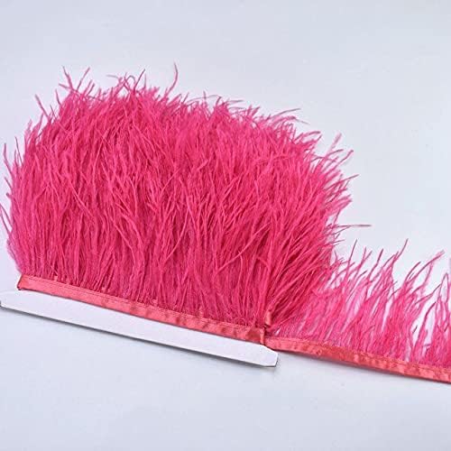 5/10 Meters 10-15cm Natural Plume Fluffy Ostrich Feathers Trims Fringe Home Jewelry DIY Feather Ribbon for Crafts Clothing Decor - 5Meters 10-15cm - Zamihalaa