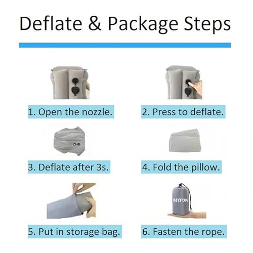 Inflatable Travel Pillow, Inflatable Neck Air Pillow For Sleeping, Support Head, Chin, Neck And Lumbar, Avoid Neck And Shoulder Pain, Comfortable For Airplane, Car, Bus, Train And Office Napping #TOP6