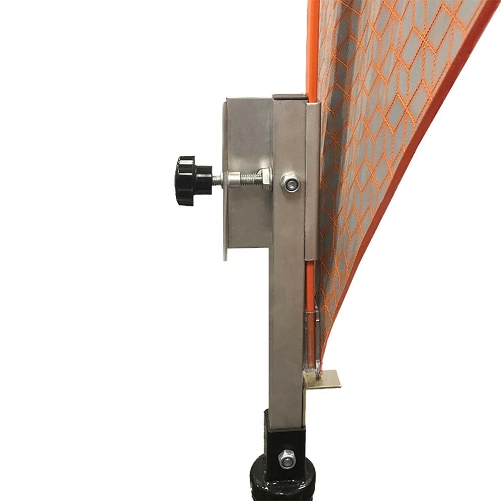 Plasticade 's Watchdog - Soporte compacto sin resorte de acero recubierto de polvo naranja para carteles enrollables de 36 y 48 pulgadas, patas de acero galvanizado extensibles con patas de goma