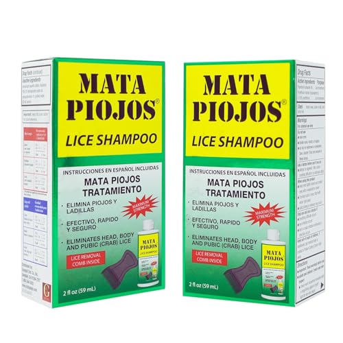 Mata Piojos, Lice and Nit Treatment Shampoo, For Kids and Adults, 2 FL Oz, Bottle