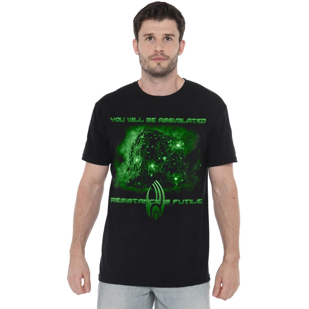 Star Trek Men' Black Assimilate T Shirt in Size S, Sports Direct