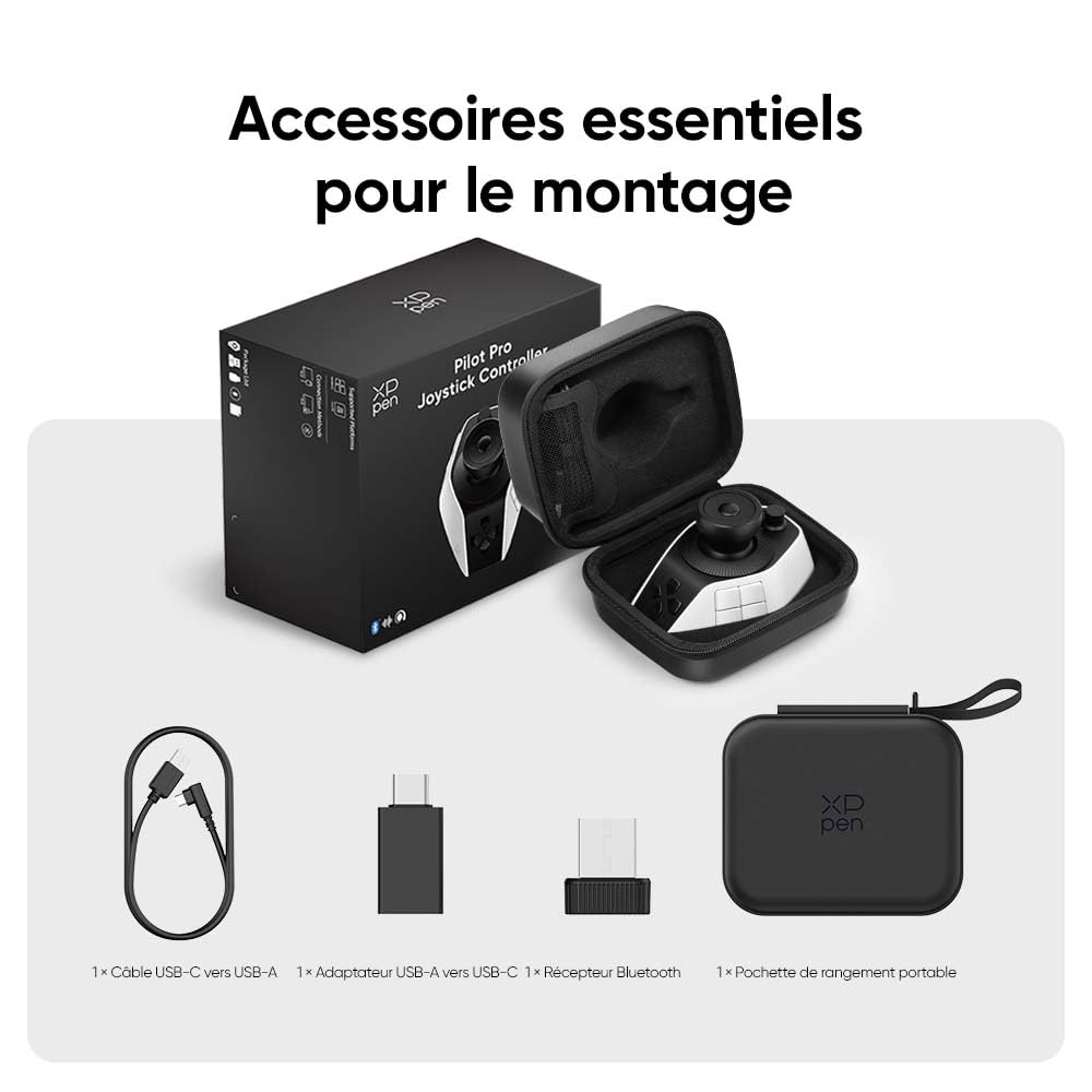 XPPen Pilot Pro Console de Montage Vidéo, Contrôleur avec 100+ Raccourcis Personnalisés