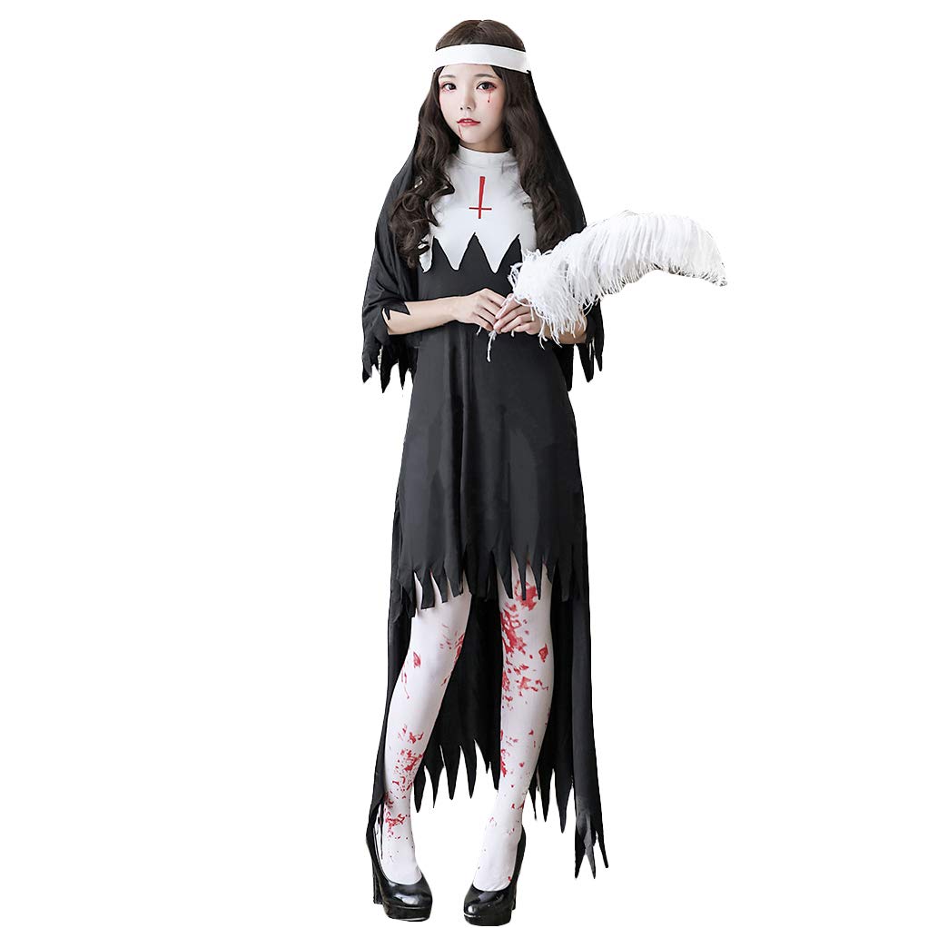 Amazon.co.jp: シスター 修道女 コスプレ 衣装 吸血鬼 悪魔 鬼 ゾンビ