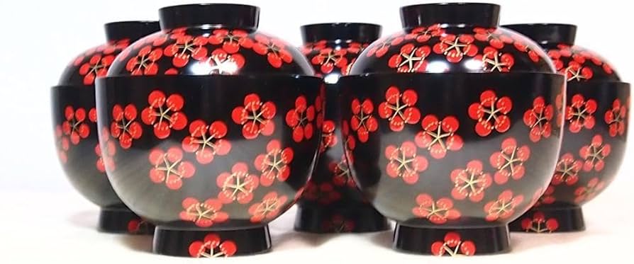 Amazon.co.jp: 京都 平安象彦 紅梅椀 5客 梅蒔絵 小吸物椀汁椀肝 Amazon.co.jp: 京都 平安象彦 紅梅椀 5客 梅蒔絵 小吸物椀汁椀肝