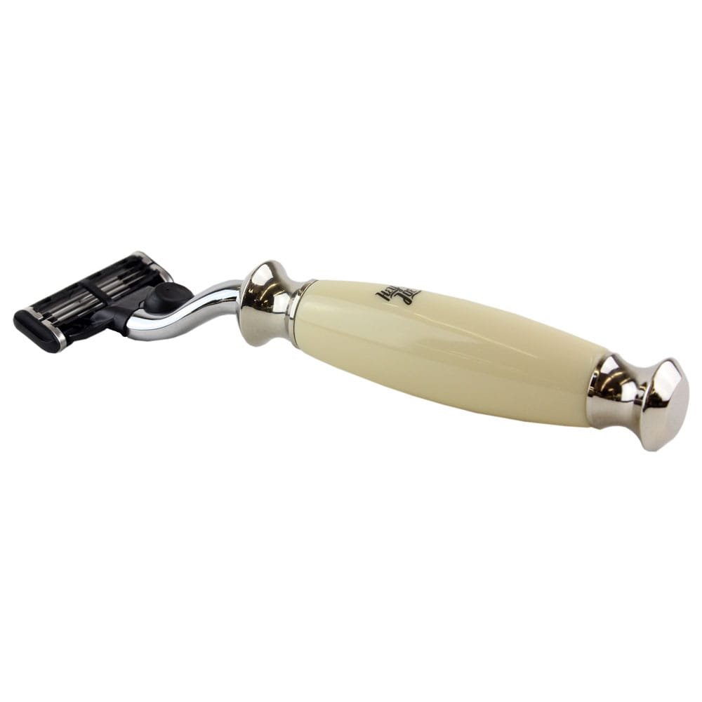 HEY JOE! - Premium Razor | Maquinilla Clásica de Afeitar Hombre Color Marfil - Compatible con Cuchillas Gillette® Mach 3