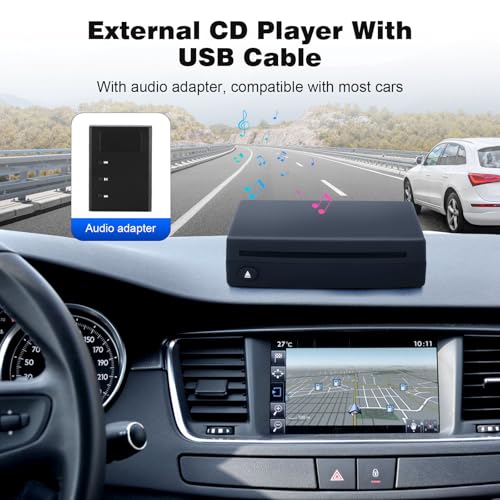 USB 2.0-Schnittstelle Autoradio CD/DVD Dish Box Player Externe Stereoanlage, Auto Radio CD/DVD Player Extern für Android Stereo Schnittstelle USB Anschluss für Auto Hause