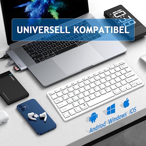 aMZCaSE Bluetooth Keyboard for iPad & Tablets, Wireless, Compatible with iPad 10.2''/9.7'', iPad Pro 11''/12.9'', Windows - Image 2
