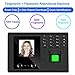 BEESOM Time Attendance Clock in and Out Machine for Employees, Work Attendance Machine with Face, Fingerprint Scan, PIN Punching in One, Time Clocks for Small Business