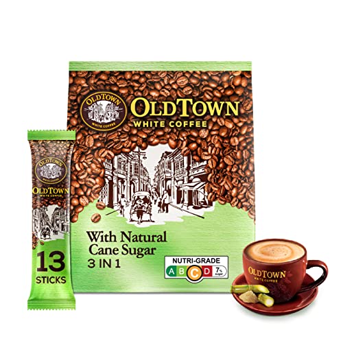 Image of OldTown White Coffee 3in1 Natural, Cane Sugar, 13 sticks x 36 g