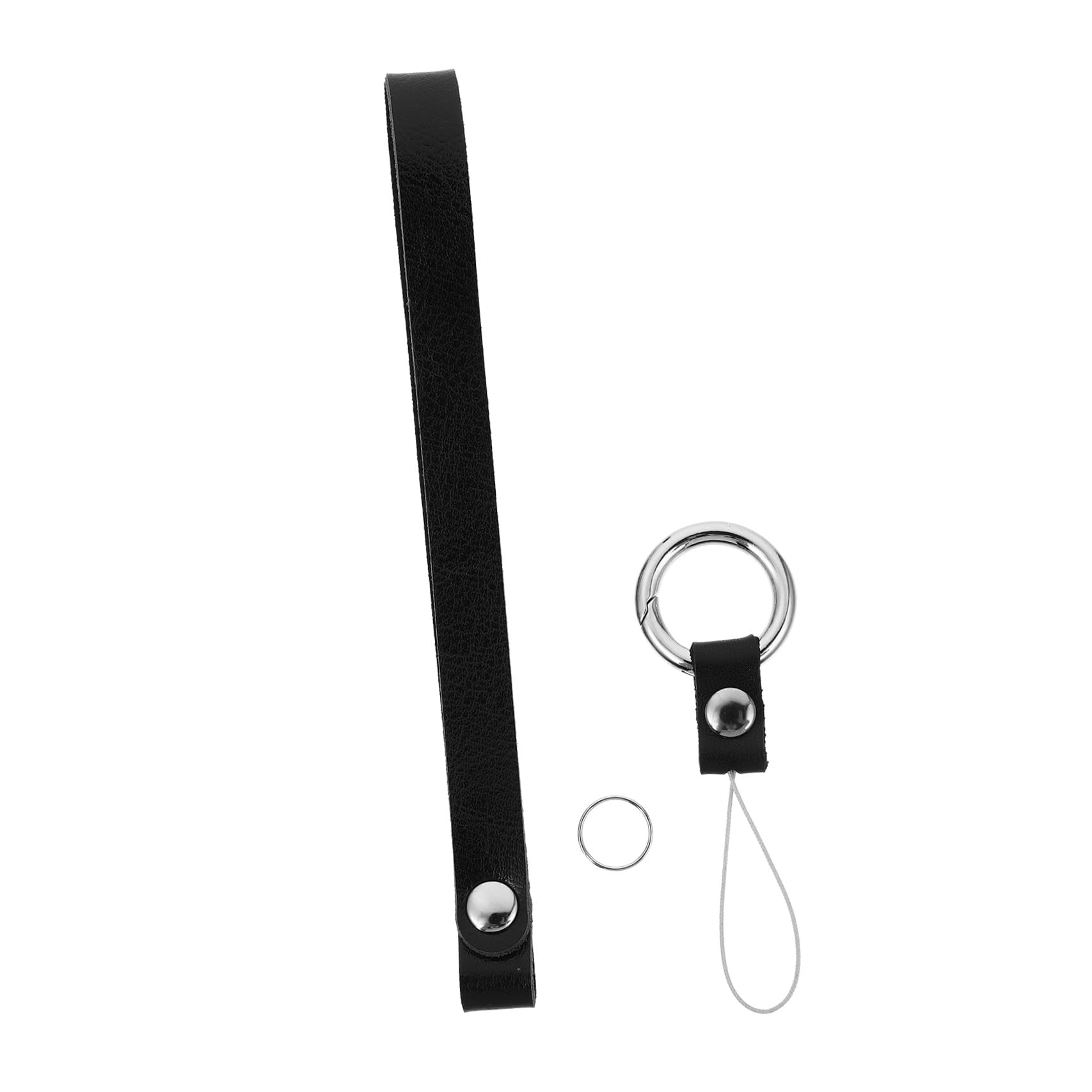 Zerodeko Cinturino Polso Telefono con Anello Pratico Nero Tracolla Leggera per Cellulare Fotocamera e Chiavi Facile da Usare Adatto Ufficio Scuola e Viaggi