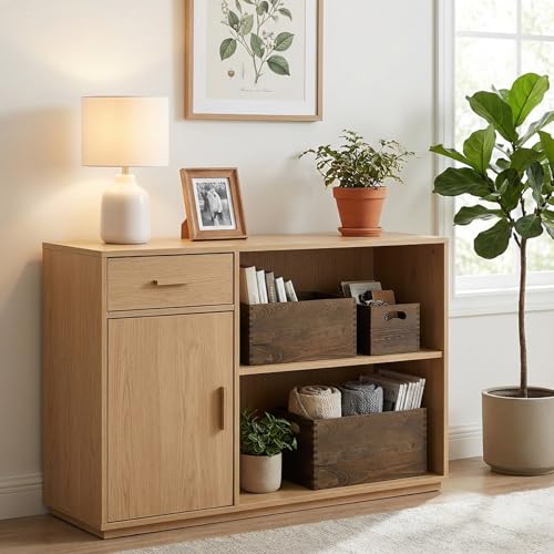 Hedume Set of 3 Wood Storage Cube with Handle, Rustic Brown Decorative Wood Storage Box Container, Stackable Cube Basket Bins Organizer for Home, Office, Closet, Shelf, Bookcase, Closet by Hedume - Image 8
