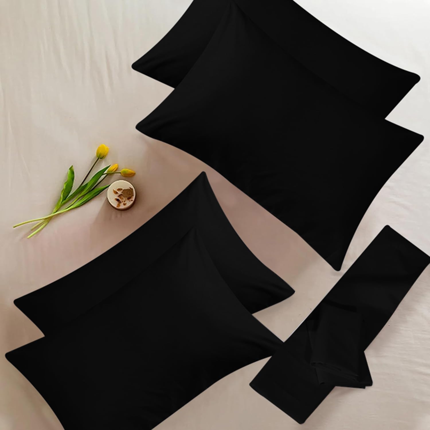 NAFAY LIVING Pillow Cases 4 Pack Cotton 300 Thread Count, Hotel Quality Pillow Covers with Envelope Enclosure - Image 3