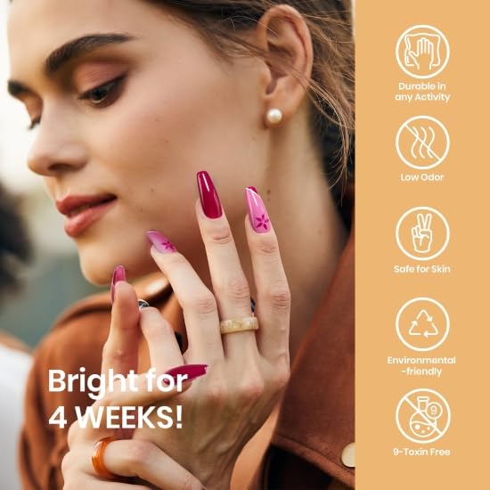 Miniatura 5 de beetles Gel Polish Juego de 23 esmaltes de uñas de gel, 20 colores, naranja, marrón, rojo, azul real, verde, UV, esmalte de uñas de gel y 3 piezas,