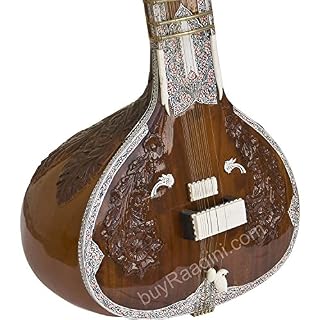 Sitar de style indien Maharaj Pancham – 32 P – Tumba simple – Avec chariot en fibre - Les Beatles, Paul McCartney, John Lennon, RIngo Starr, George Harrison Sitar de style indien Maharaj Pancham - 32 P - Tumba simple - Avec chariot en fibre – Image 5
