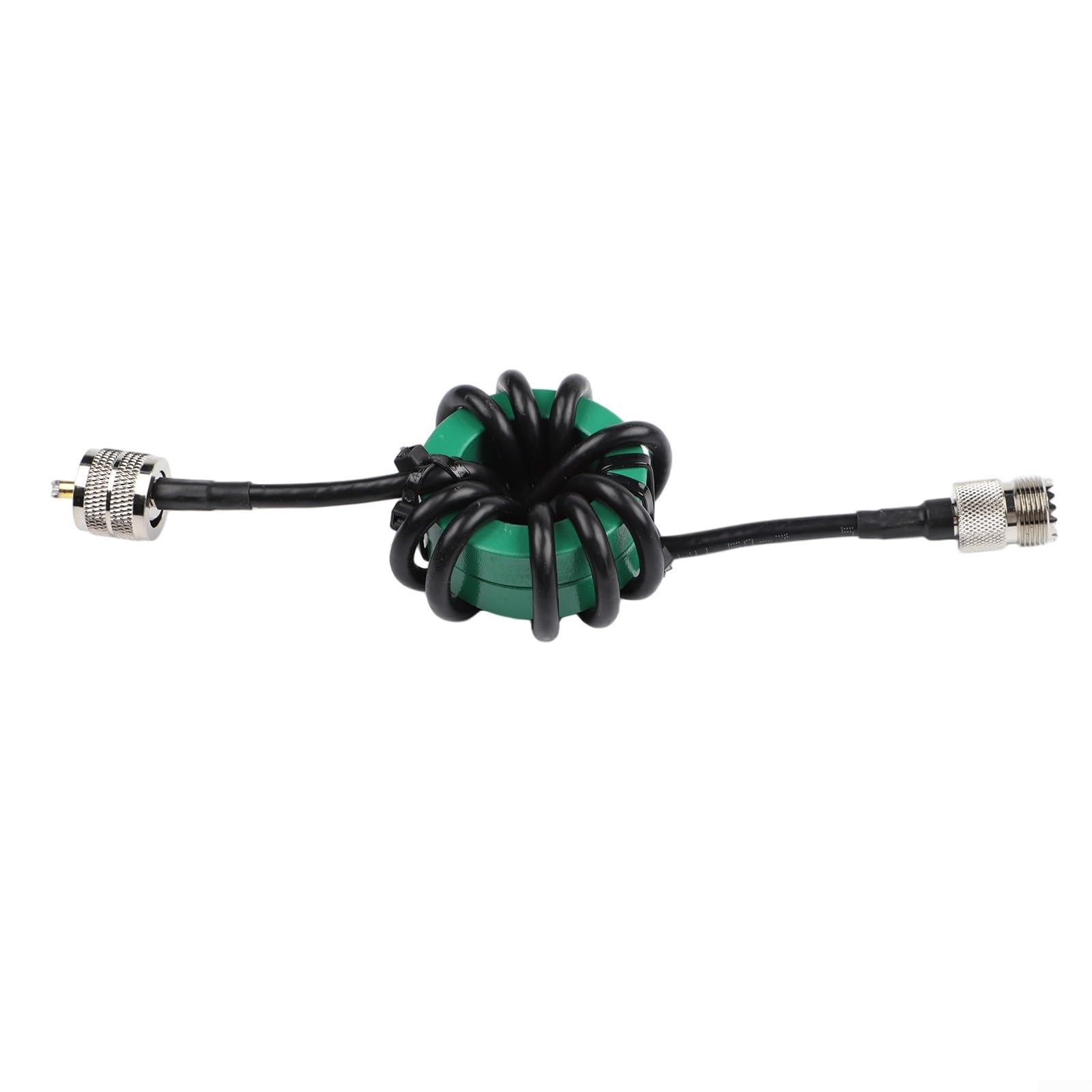 HF-Kurzwellen-Choke-Balun 1:1 mit Nickel-Zink-Ferritkern, 1,8-50 MHz, 350W Dauerlast für FT8/Amateurfunk, RG58 Kabel & Kupferstecker, reduziert USB-Störungen, 50mm Außendurchmesser(50mm Green)