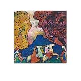 Vasily Kandinsky Blue Mountain Artistic Rifki by Vasily Kandinsky Print Photo Art Painting Canvas Poster Home Decorative Bedroom Modern Decor Posters Gifts 24x24inch(60x60cm)
