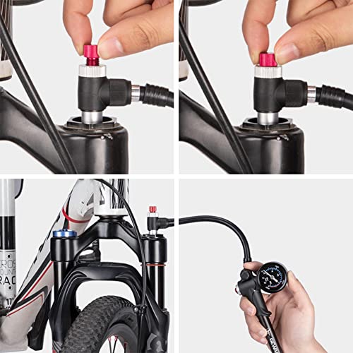 GEWAGE Hochdruck Dämpferpumpe (Max 300 PSI), 2 in1 Fahrrad Gabelpumpe/Fahrradreifen Pumpe für MTB, Rennradgabel und Hinterradaufhängung… – Ansicht 5