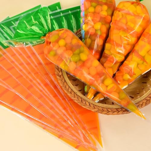Totelux 50 Pcs Carrot Pattern Candy Bags