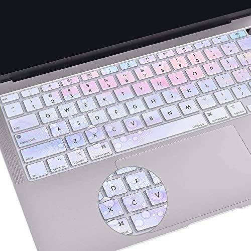 Mosiso MO-KC-NWST20-13ARM-CCLOUDS-P015 Keyboard Cover Only Compatible With Macbook Air 13 Inch 2021 2020 Release A2337 M1 A2179 Retina Display With Touch Id Backlit Magic Keyboard, Waterproof Protective Silicone Skin,Colorful Clouds thumb #3