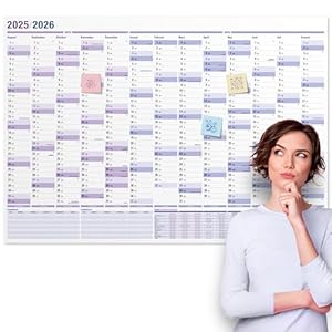 Yohmoe XXL Schuljahreskalender 2025/2026 Wand