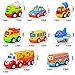 Forty4 9 Pack Cars Toys for 2 3 4 5 Years Old Toddlers Boys & Girls Gift, Big Transport Truck with 8 Small Cute Pull Back Trucks, Carrier Truck with Sound & Light 13.5 * 5.5 inch, 2.5 * 1.6 inch