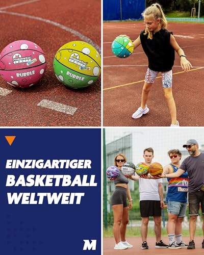 Majestic Sport Basketbälle für Kinder, Jugendliche and Erwachsen größe 4, Basketball Outdoor Indoor, Bubble Pink