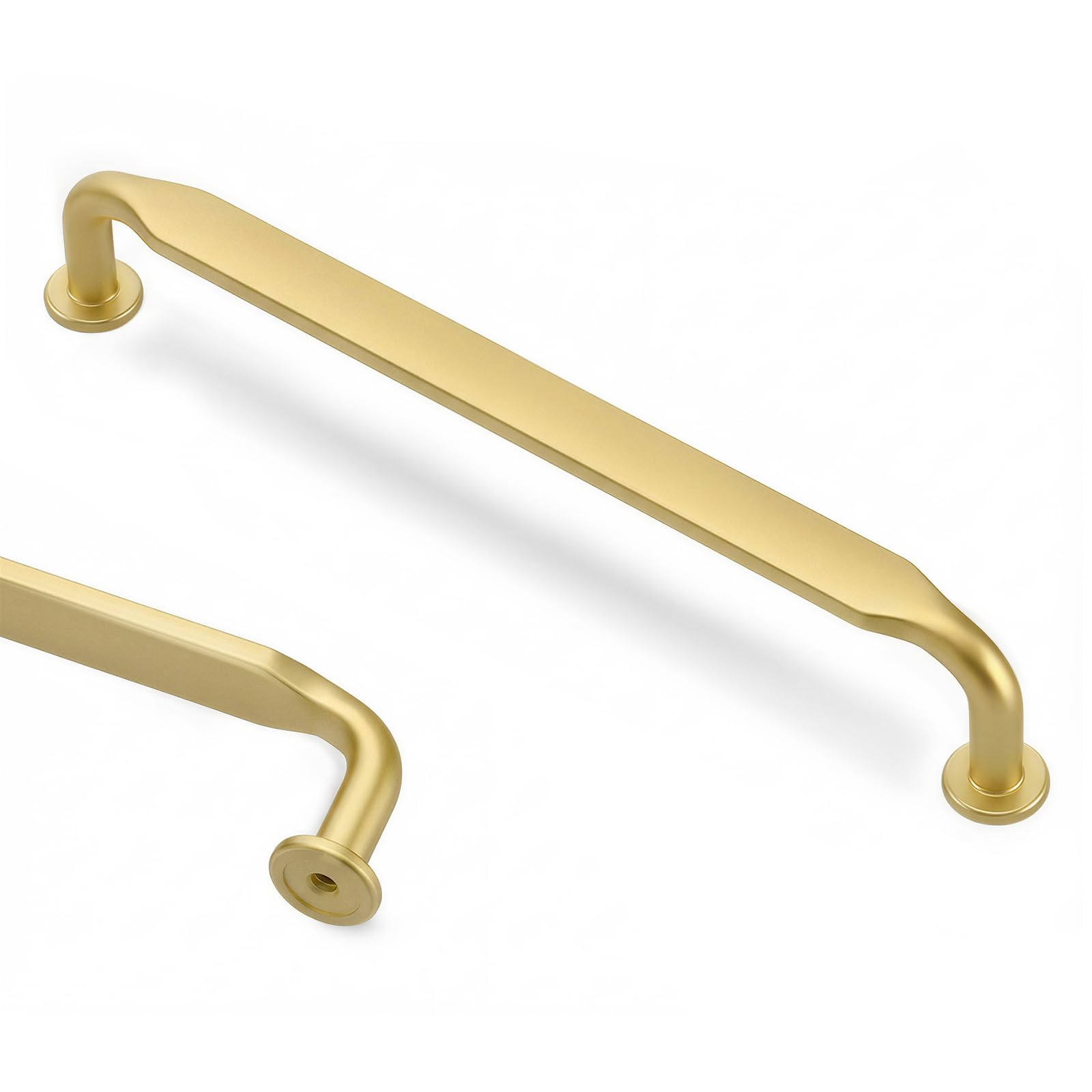 Goldenwarm 20 Pack Gold Kitchen Cupboard Handles 6-5/16Inch(160mm) Hole Centers Gold Handles for Drawer, Cabinet, Cupboard, Dresser, Wardrobe, Solid Zinc Alloy