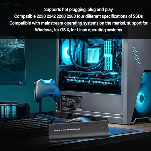 Caja Externa para SSD M.2 NVME USB C 10Gbps Aluminio miniatura 4