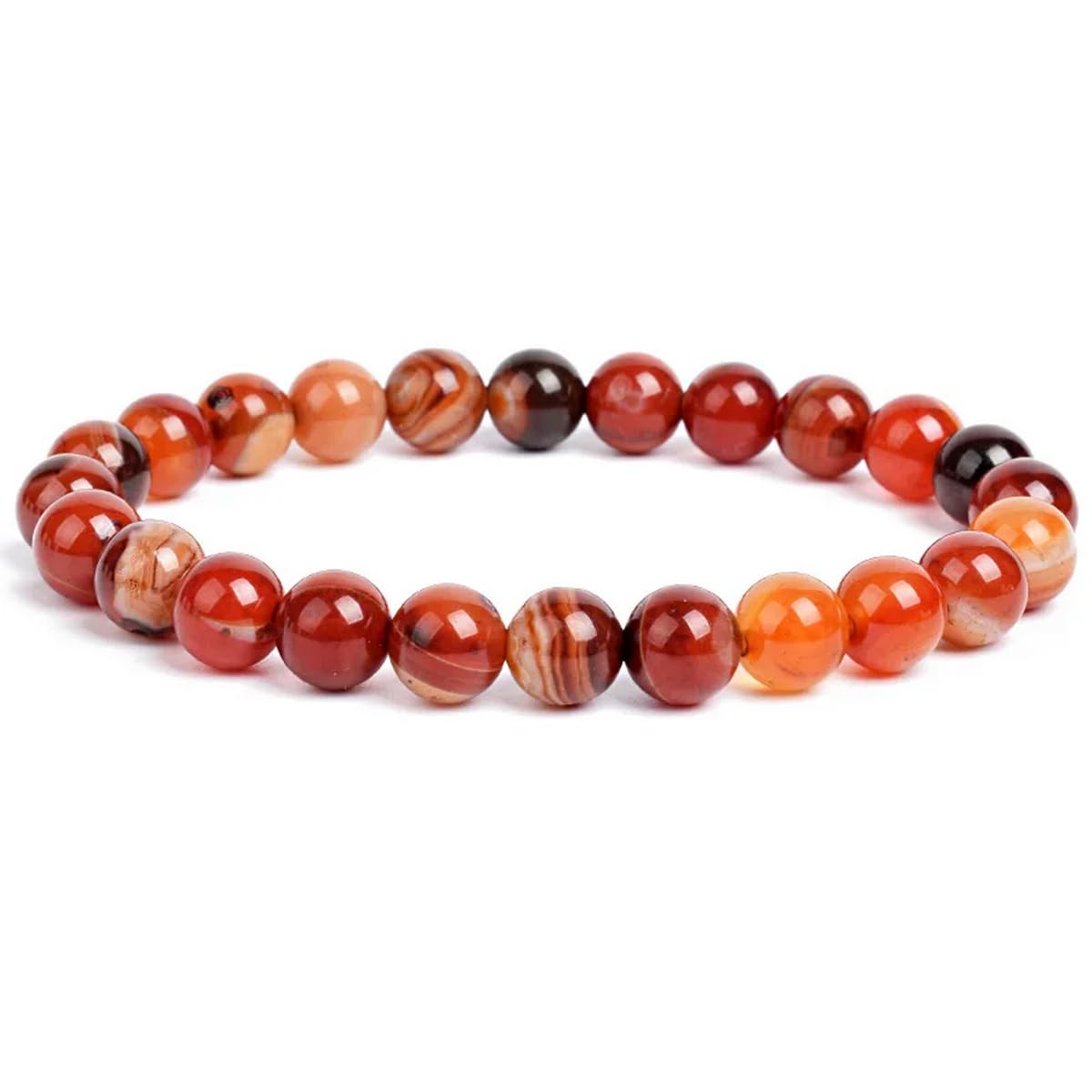 EDMIRIA Banded Agate Sulemani Hakik Bracelet Protection From Evil Eyes Akik Armlet 8mm Unisex for Reiki Healing And Astrology Haqiq Sardonyx stone (Red) (B0DGH9KRWF) Amazon Price History, Amazon Price Tracker